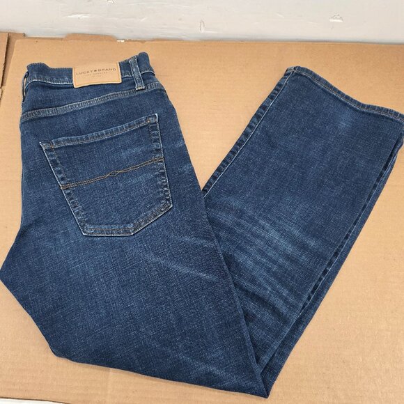 Lucky Brand Jeans Mens 32x30 Blue Medium Cotton Stretch 223 Straight Fit 2 of - Picture 5 of 16